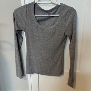 Mono B Charcoal Long Sleeve Women's Top